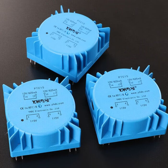 Angming 12V/15V/18V Ring-Sealed Square Ring Transformer Preamplifier Headphone Amplifier DAC Upgrade Talema Transformer 25W Dual 18V