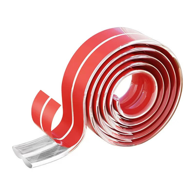 Platinum transparent anti-collision sealing strip, silicone anti-collision strip, anti-bump and leak-proof. Transparent anti-collision strip, 1cm wide * 2 meters long.