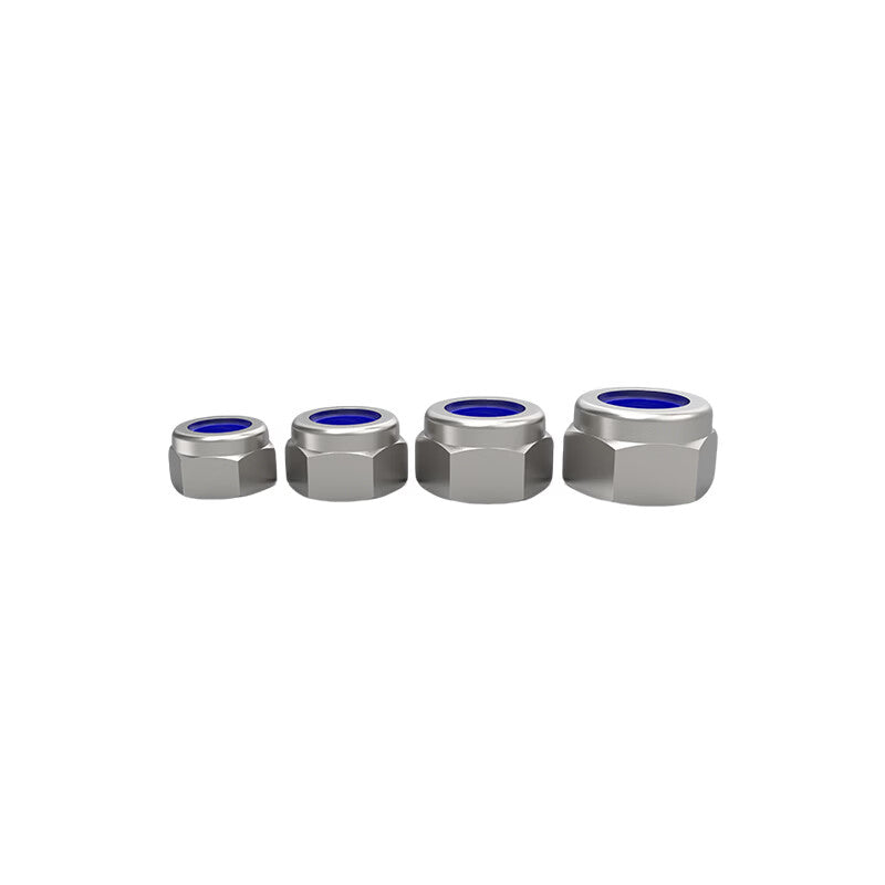 Tengchi (CT) Stainless Steel Hexagonal Lock Nuts, Self-Locking Anti-Loosening Lock Nuts, 304 Natural Nylon M12 (20/pack)