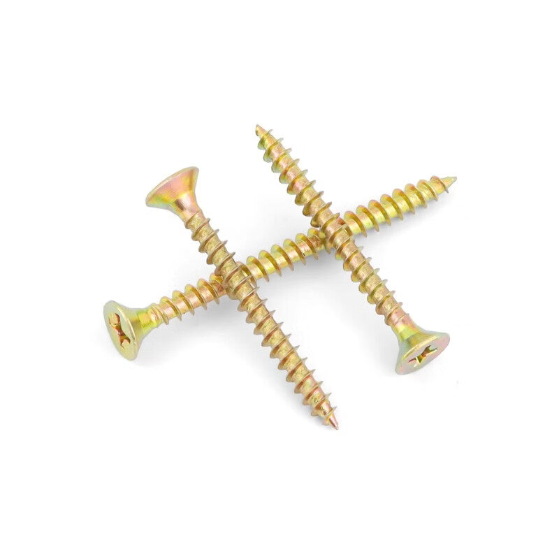 Goodyear eco-friendly fiberboard cabinet screws, paint-free board wardrobe screws, woodworking self-tapping screws M4*35 (approx. 100 pieces, caps not included)