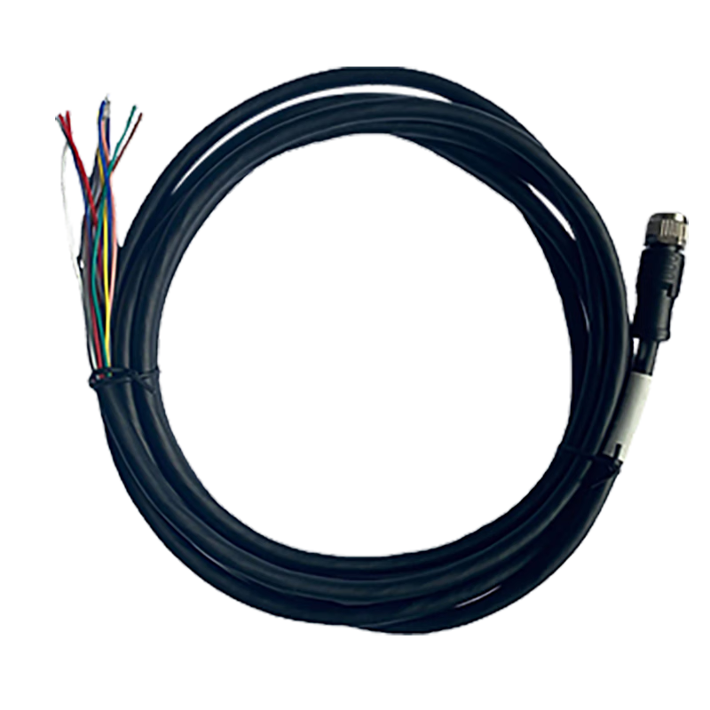 Hikvision robot power cord, static, 10 meters, 12-pin to open, neutral brand accessory, MV-IDA-P-M12A12pF-open-ST-10m