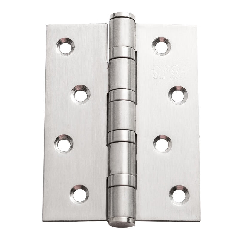 Zhunming Stainless Steel Hinges, Folding Interior Door Hinges, Bearings, Wooden Door Hinges, 4-inch 4*3*3 Stainless Steel Brushed Hinges with Screws