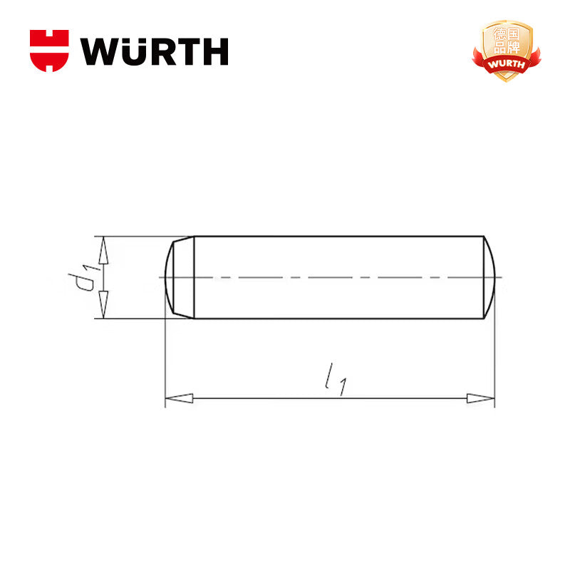 Würth cylindrical pin - DIN6325 - HDND - M6 - 3X8 025203 8