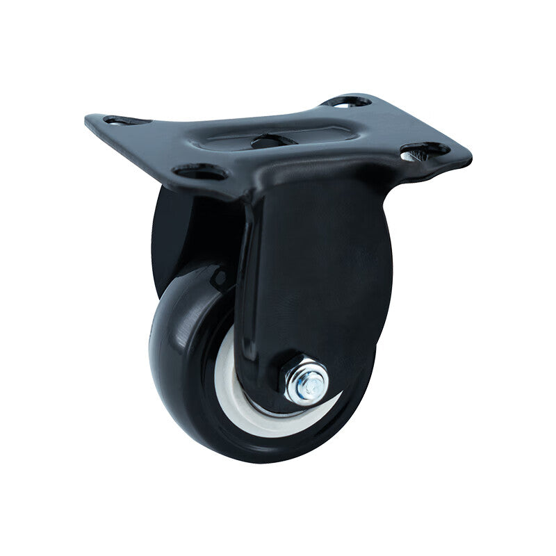 SISTOM casters, 2-inch lightweight machine wheels, 30KG oriented polypropylene PP base, single wheel.