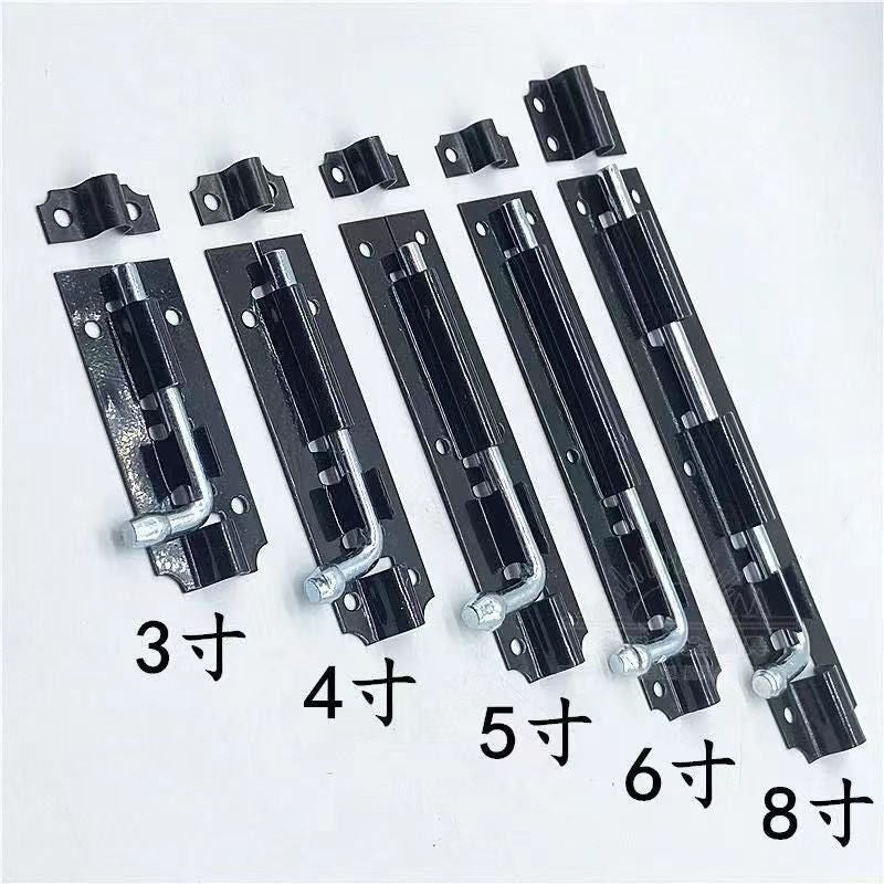 Steel Precast Products - Old-fashioned Thickened Window and Door Bolts (4-inch, 100mm) - 2-pack (includes screws), Wooden Door Bolts, Welding, Universal Anti-theft Iron Bolts