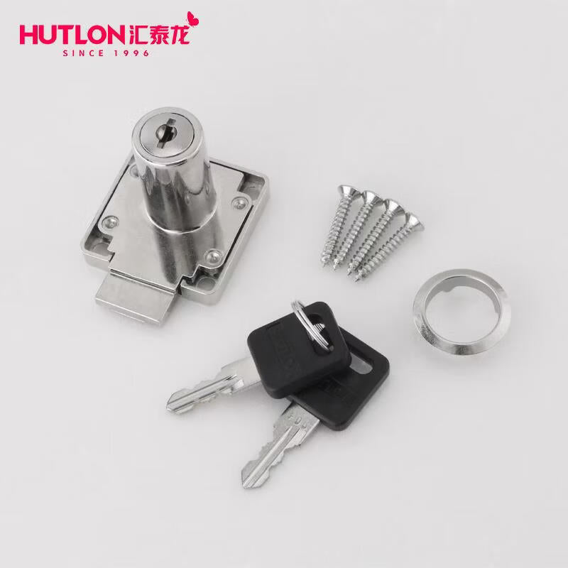 Huitailong cabinet door and drawer locks, filing cabinet anti-theft locks, office desk locks, cabinet door locks, cabinet locks, black, universal type.