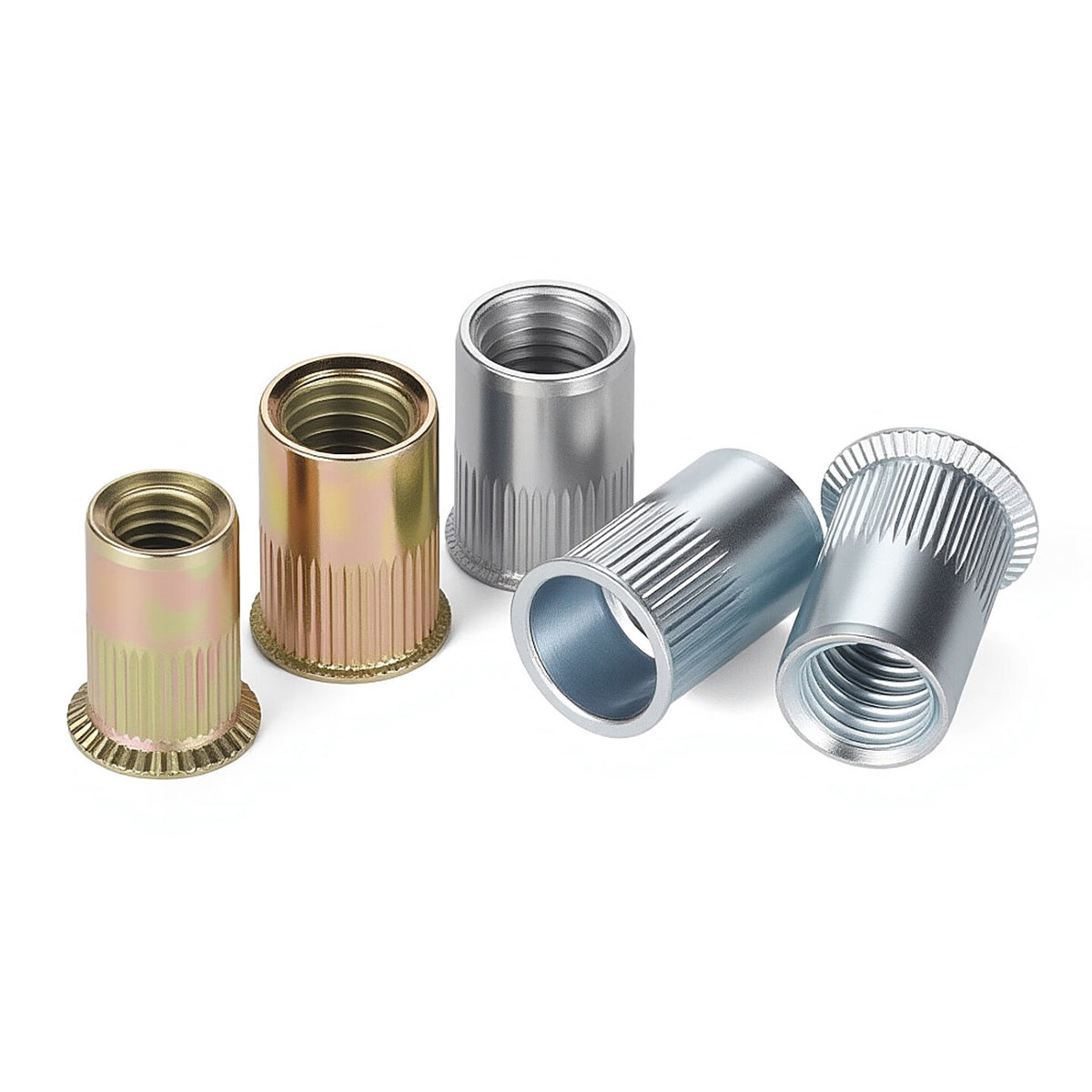 Tengchi (CT) Rivet Nuts, Knurled Rivet Nuts, M4 Color Zinc (300 pieces)