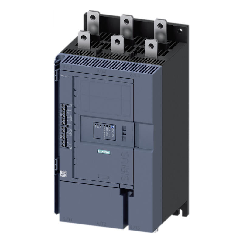 Siemens soft starter 200-480V 470A, 110-250VAC screw terminal without bypass, analog output; 3RW51471XC14