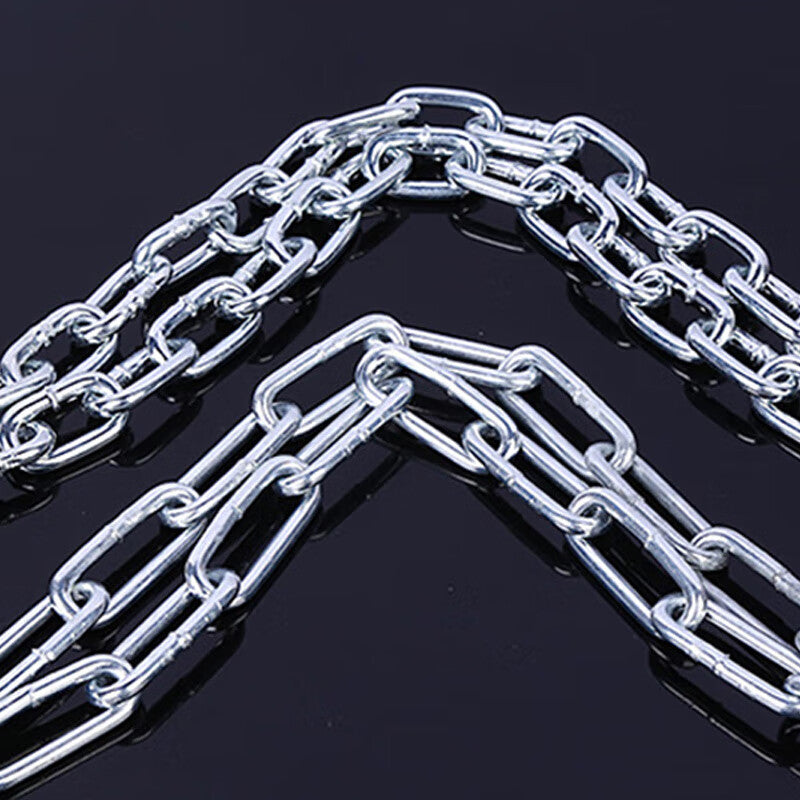 Jingu Lao KCAA-266 galvanized iron chain, anti-theft, thickened and lengthened welded iron chain lock, hanging chain for cattle, M3, 1 meter long.