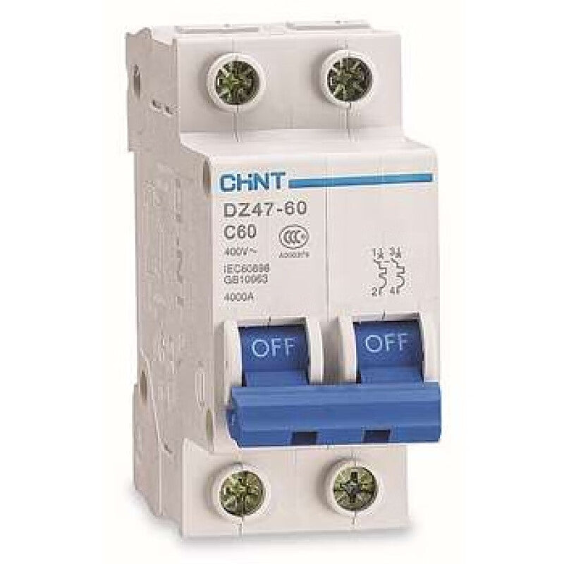 Chint (CHNT) DZ47-60 2P C20A DZ47 series 6KA small circuit breaker (C trip)