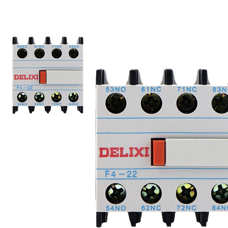 Delixi AC contactor F4-22 top auxiliary contact F422 Unit: minimum order of 2 pieces