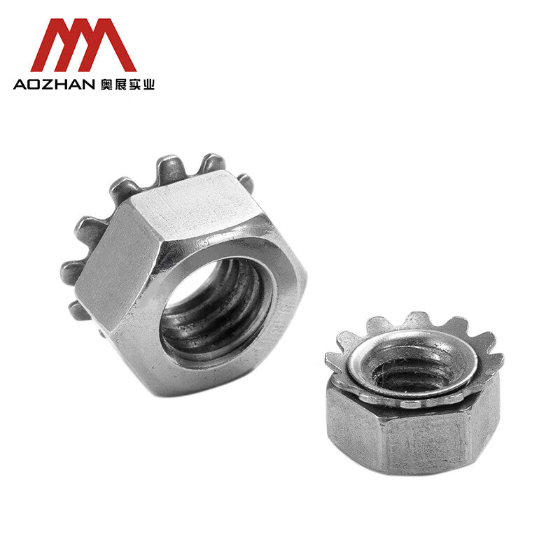 AOZHAN SJ2843K type nuts, K caps, 304 stainless steel, full series GPH M8 (1500 pieces/box)