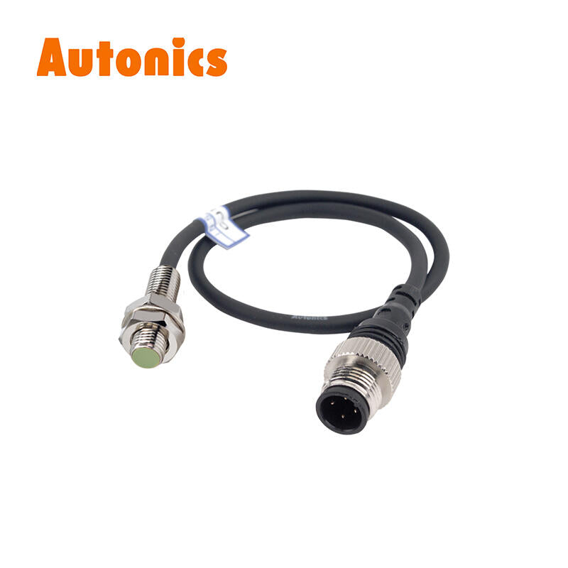 Autonics inductive cylindrical proximity switch 3-wire connector connection detection distance 1.5mm NPN; PRW08-1.5DN