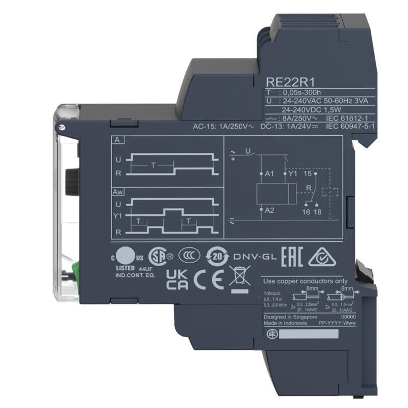 Schneider Electric RE22R1AMR 22.5mm Delay Time Relay