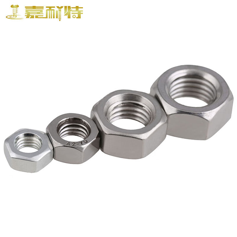 Genate 304 Stainless Steel Fine Thread Nuts, Hexagonal Nuts, M18*1.5 (2 pieces)