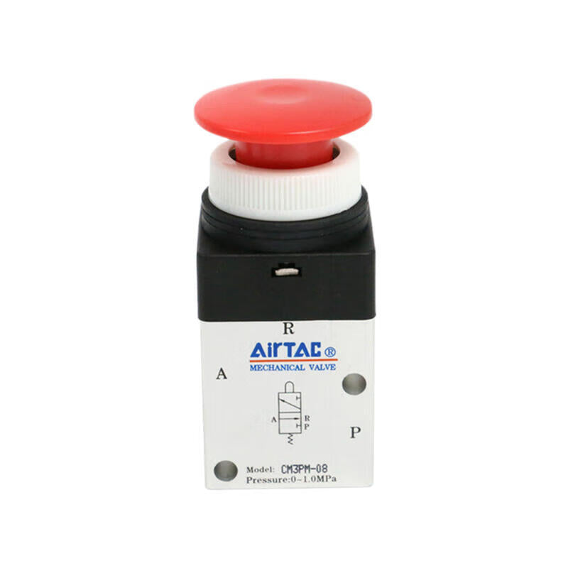 AirTAC Mushroom Head Button Type Manual Valve (1/4); CM3PM08R
