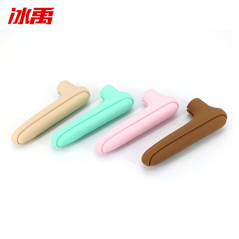 Bingyu Anti-collision Door Handle Protective Cover, Silicone Door Handle Child Safety Wall Anti-collision Cover, L-shaped Beige (2 pieces), BH-615