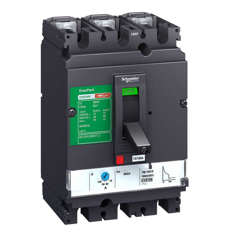 Schneider Electric CVS100E TM50D 3P3D Molded Case Circuit Breaker