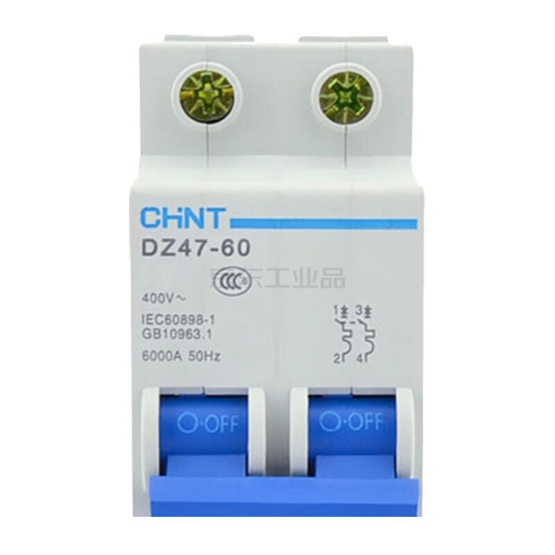 Chint miniature circuit breaker; DZ47-60 2P C60