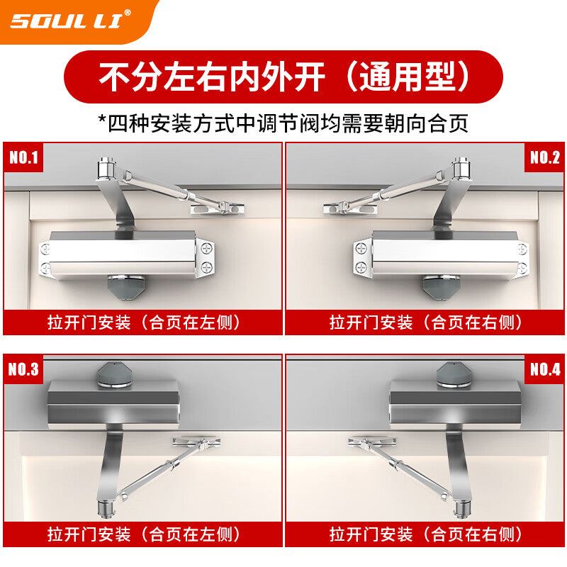 Shouli door closer hydraulic buffer automatic door closer door closing device fire door fire door wooden door closer positioning device