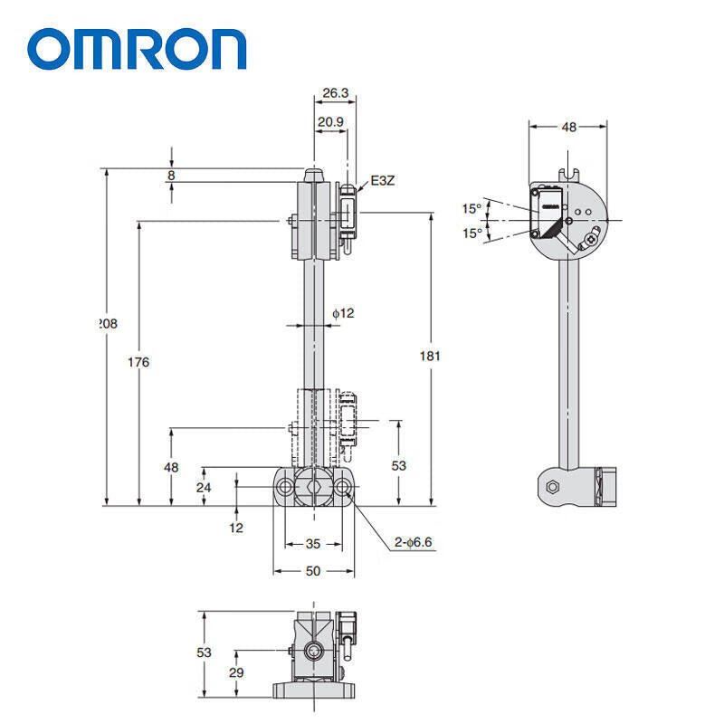 Omron photoelectric sensor accessories, mounting bracket; E39-L93FV