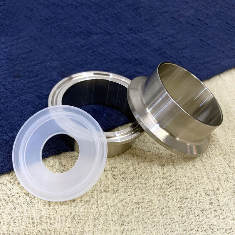 Zhonglicheng Quick-Installation Silicone Flanged Gasket Clamp Sealing Washer Sanitary L-Type Quick-Installation Tight Washer φ133 Chuck 145 Flanged Silicone Gasket