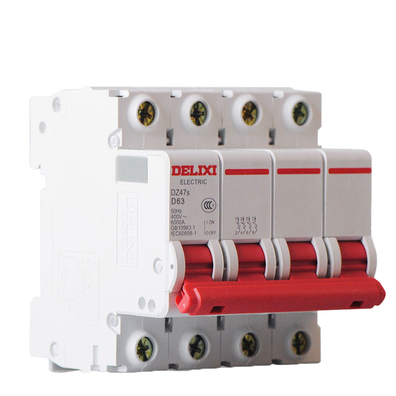 DELIXI ELECTRIC AC miniature circuit breaker small home appliance air switch DZ47s 4P D type 16A