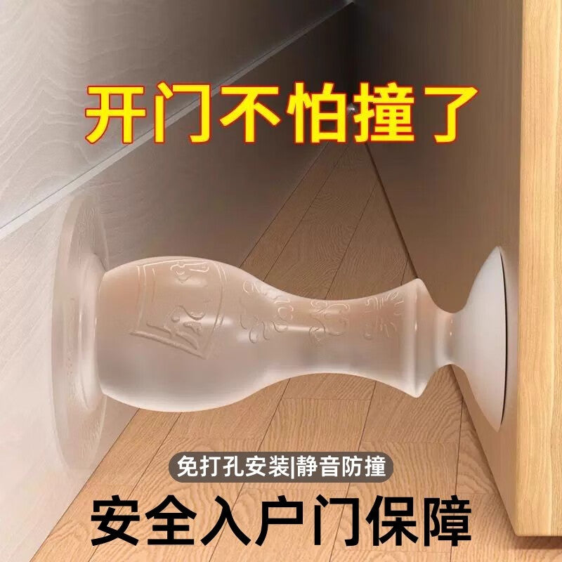 TIMMS door stopper, no-drill door stopper, door-stopping pad, anti-collision sticker, anti-collision mat, household door top door stopper, transparent two-pack