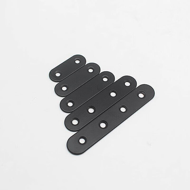 Jingu Lao Stainless Steel Angle Bracket Fixture Bracket, 90-degree Right Angle Bracket, Triangular Bracket, Black, L-shaped, 10 pieces, with screws, 50×50mm