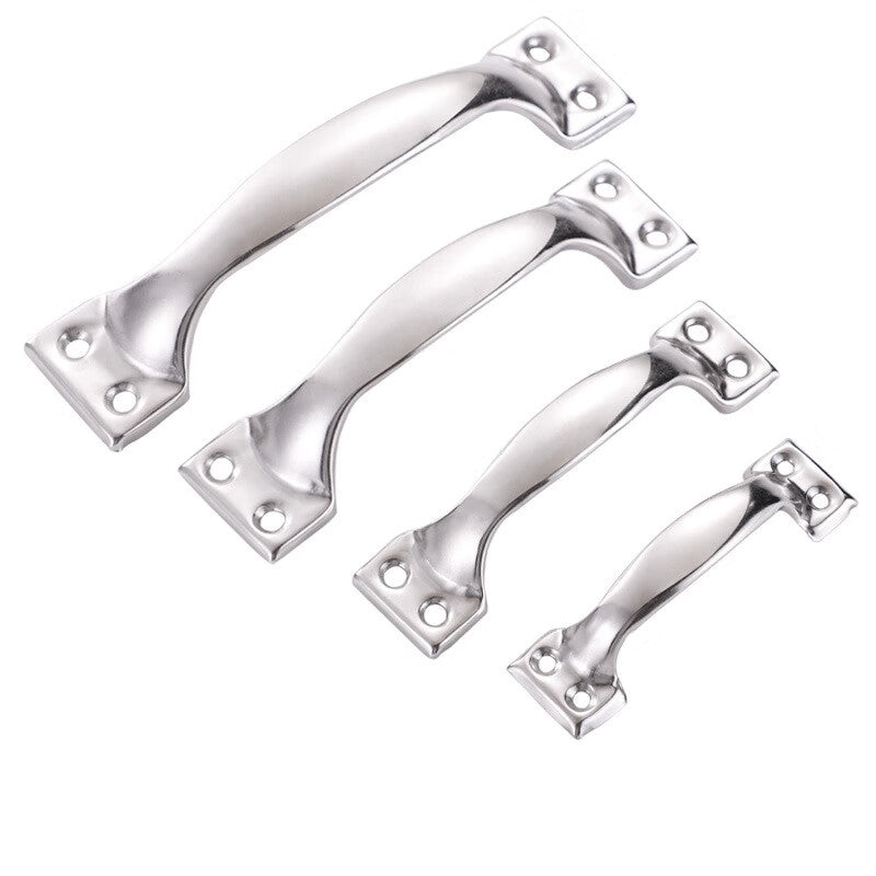Shanglijin Thickened Stainless Steel Bow-Shaped Handle, Cabinet Handle, Drawer Surface Mount, Modern Minimalist Small Handle, Furniture Door Handle, 6-inch, Total Length 144mm