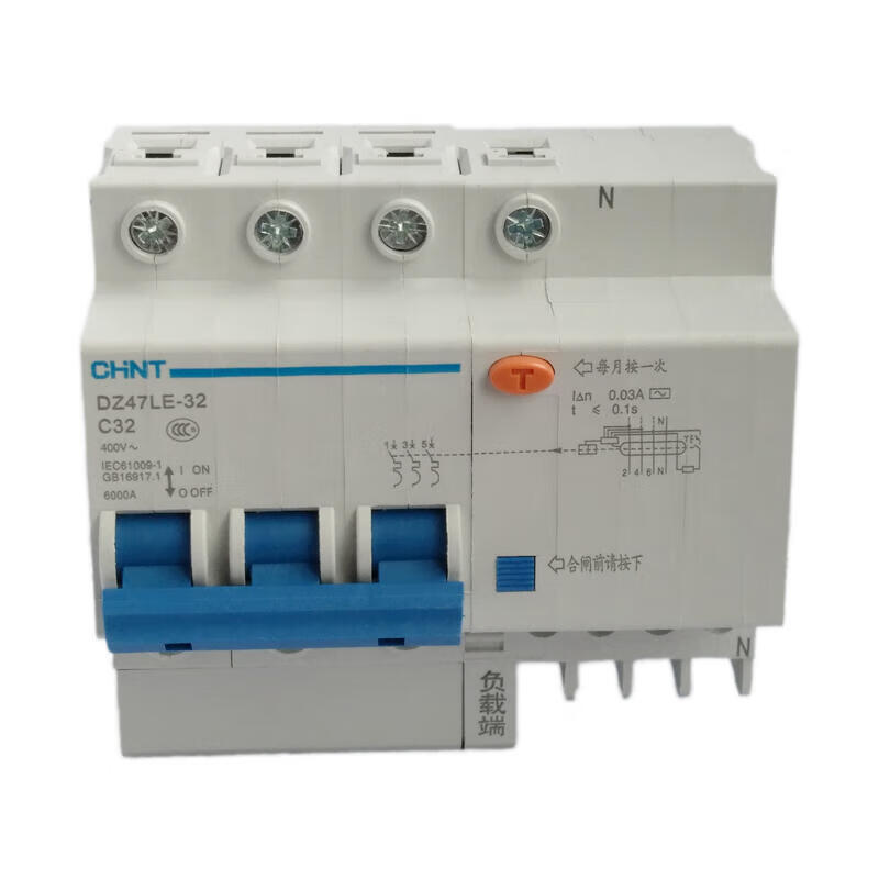 Chint DZ47LE-32 3P+N C32 30mA Miniature Circuit Breaker