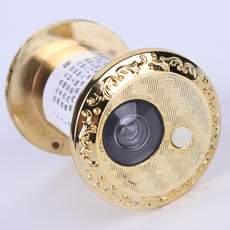 Deqi 2-in-1 Peephole Doorbell, High-Definition Wide-Angle Anti-theft Door Peephole, Anti-theft Wooden Door Anti-pry Anti-peeping Metal Peephole, Chrome Plated, Diameter 35mm, Door Thickness 50-70mm