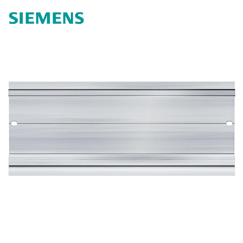 Siemens S7-1500, profile rail 245 mm (approximately 9.6 inches); includes grounding bolt, integrated DIN rail for mounting small items such as terminals, circuit breakers and relays; S7-1500 245 mm