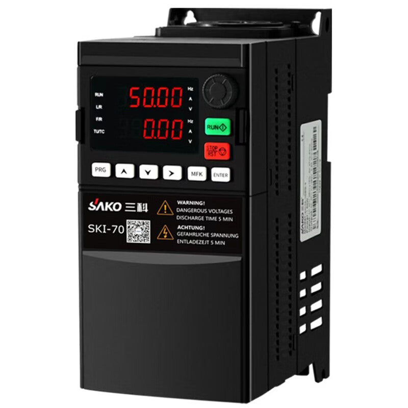 SAKO three-phase 1.5KW 70 series economical general-purpose inverter; multiple protection, three-core processing technology; SKI70-1D5G-4
