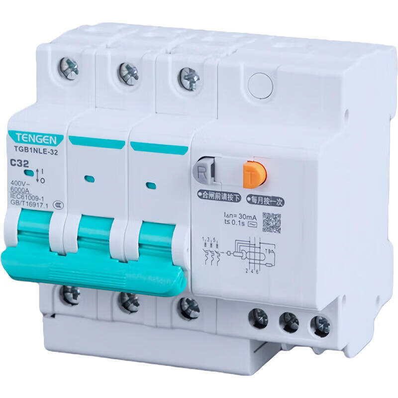 Tianzheng TGB1NLE-32 3P C32 30mA Small Leakage Circuit Breaker