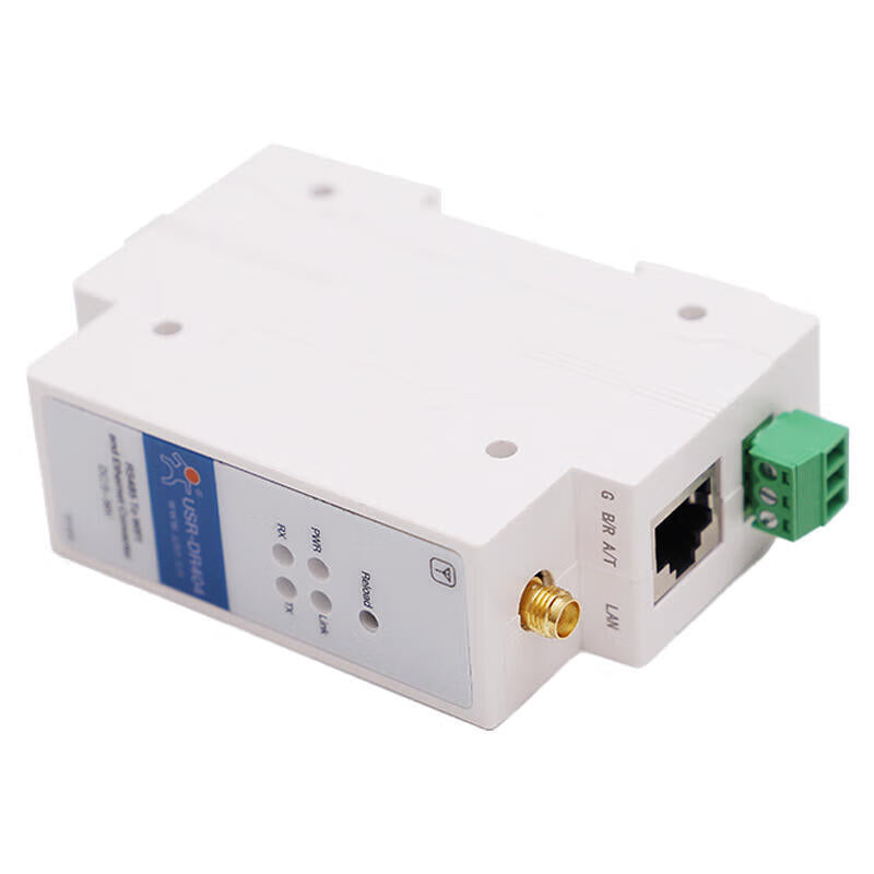 LonHand DIN-rail Wi-Fi serial server wireless RS485 to Ethernet module industrial grade serial to network port USR-DR404