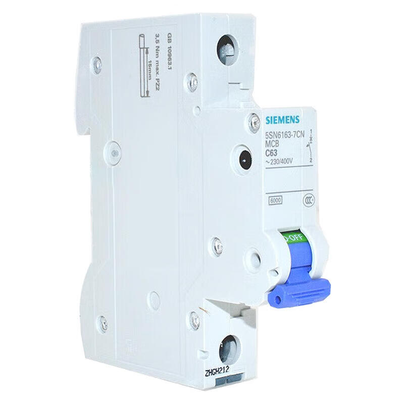 Siemens 5SN6 1P C63 63A Miniature Circuit Breaker 6kA