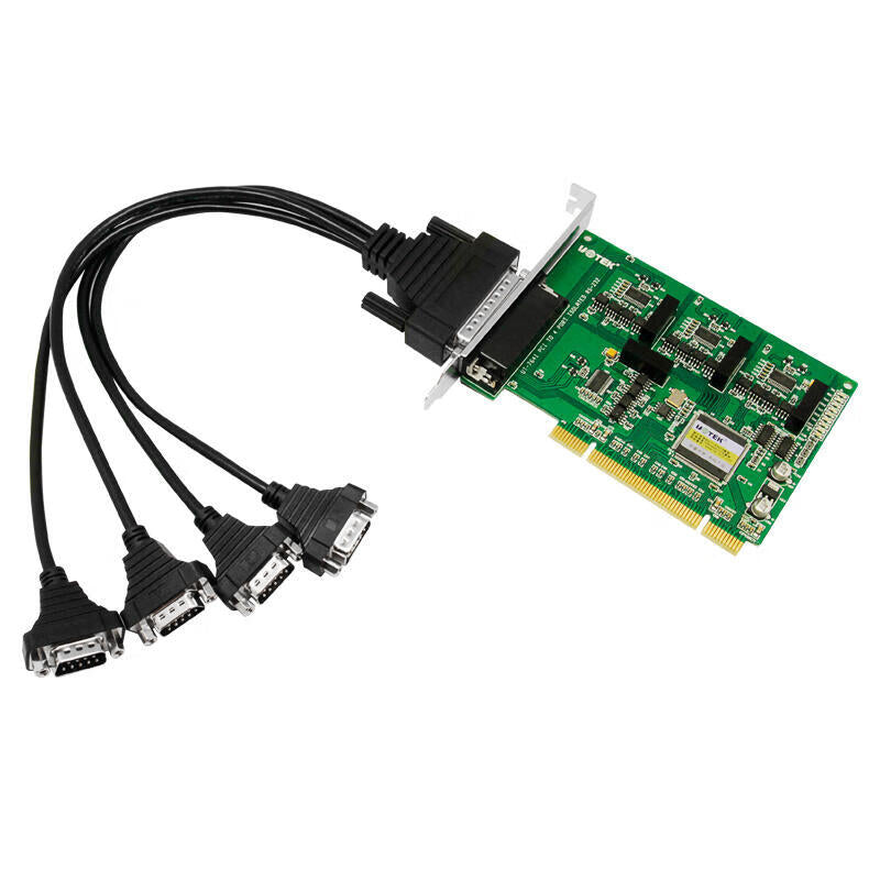 UOTEK PCI to 4-port RS232 high-speed serial port card with photoelectric isolation serial port expansion card with serial port cable 9-pin com port industrial grade; UT-764I