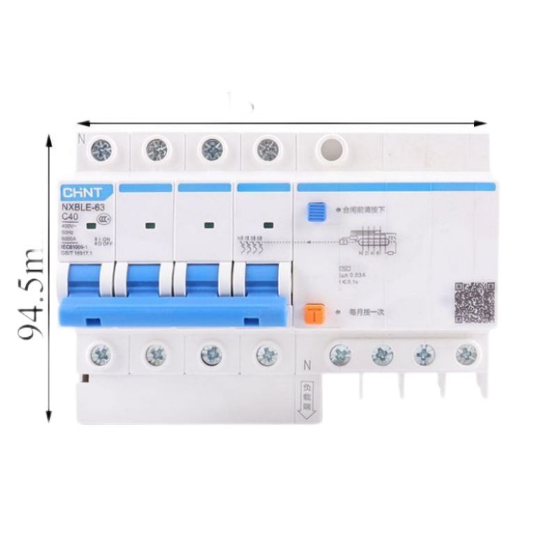 Chint NXBLE-63 4P C40 Leakage Circuit Breaker Protector