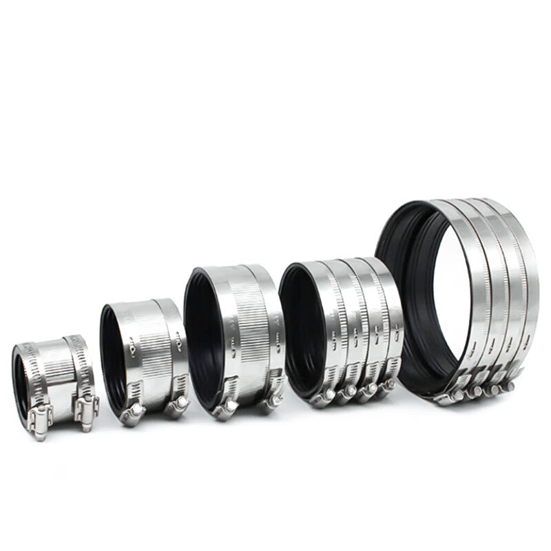Zhuyu Stainless Steel Pipe Bundles with Rubber Rings, Drainage Pipe Clamps, Iron Pipes, PVC Pipe Clamps, All-Steel 8-inch (DN200)
