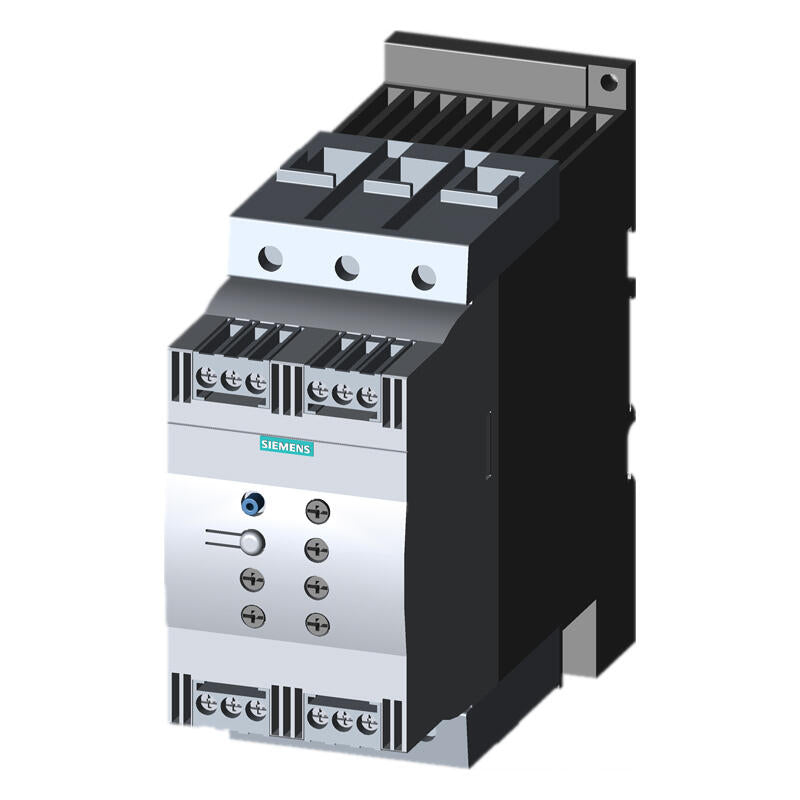 Siemens soft starter S3 106A, 55kW/400V, 200-480VAC, 24VAC/DC screw terminal; 3RW40471BB04