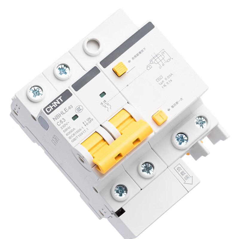 Chint NBHLE-63 2P C63 30mA Miniature Circuit Breaker