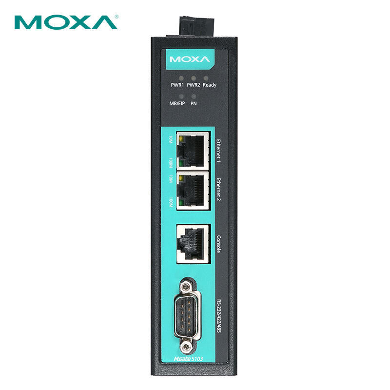 Moxa 1-port Modbus RTU/ASCII/TCP/EtherNet/IP to PROFINET Gateway; MGate 5103