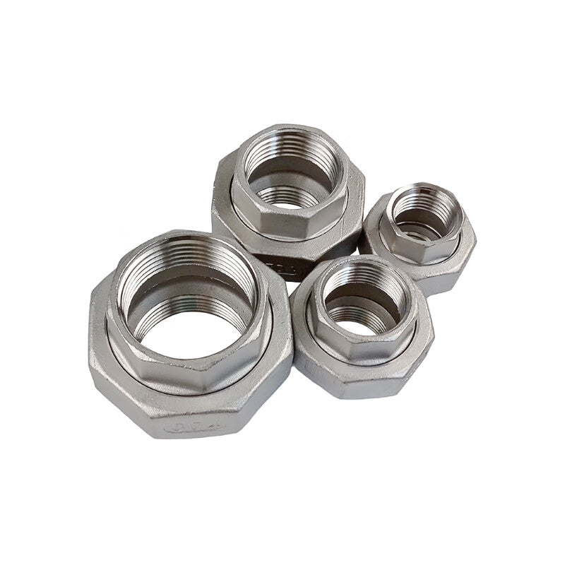 Deqi 304 Stainless Steel Double Internal Thread Union Fitting, Water Pipe Internal Thread Union Fitting, Internal Thread Flat Union DN32