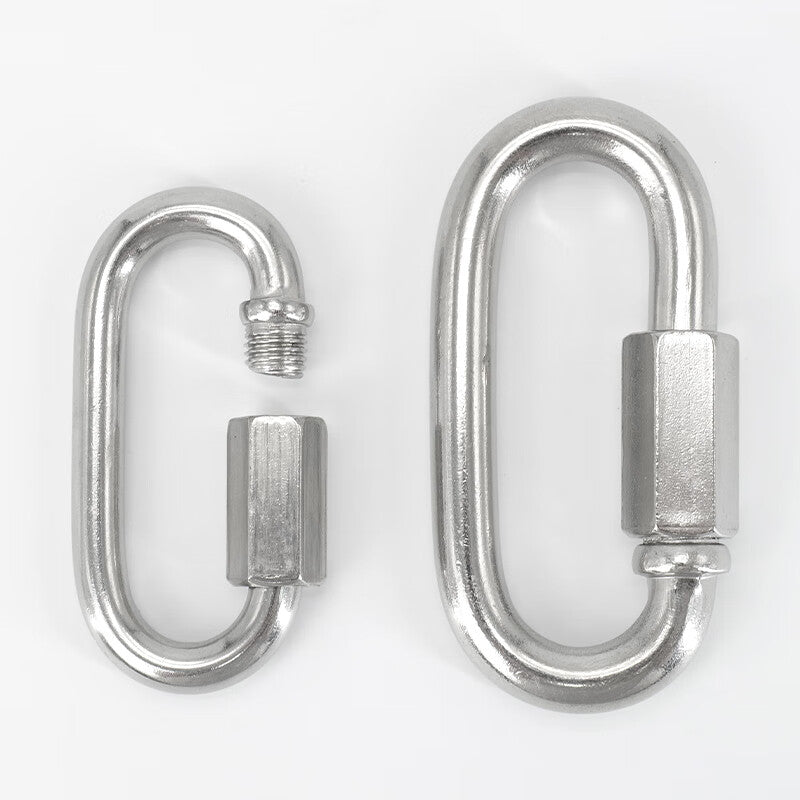 Bingyu 304 Stainless Steel Spring Buckle Chain Buckle Keychain Water Bottle Buckle Connector M10 (Load Capacity 1042kg) BH-608