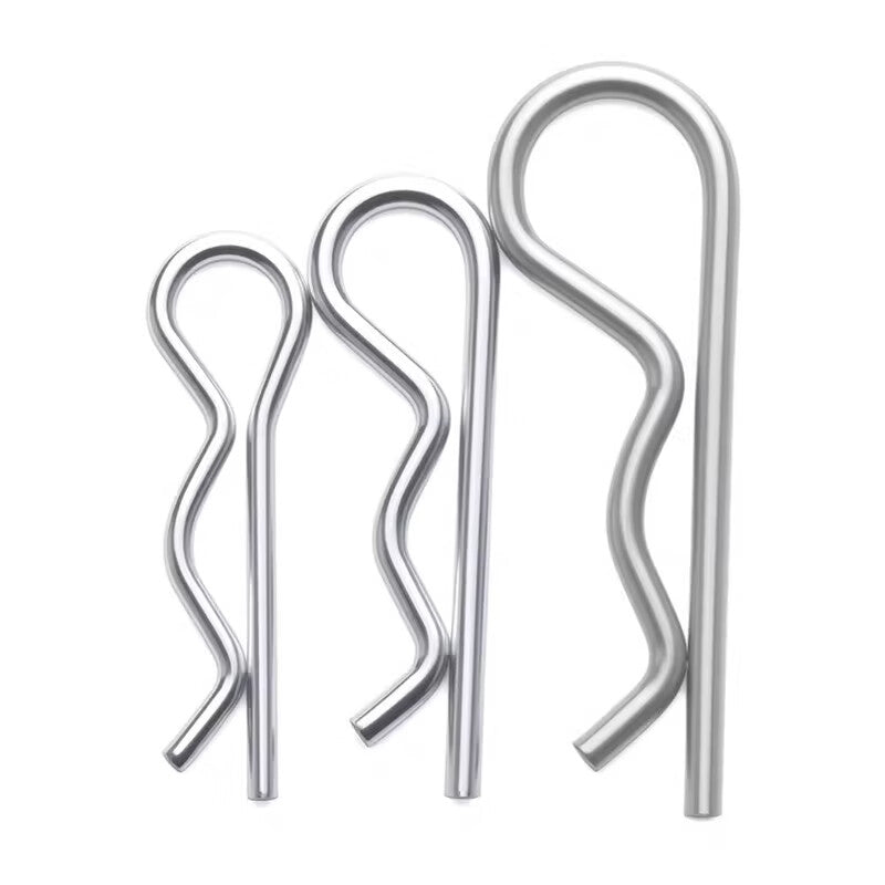 JINGGONG Flexible Cotter Pins, 304 Stainless Steel, 3*60 (5 pieces), Type B