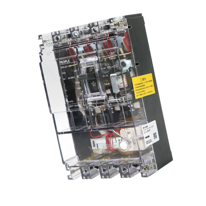 PEOPLE RDL20 160A Leakage Circuit Breaker - 4P DZ20L Transparent Shell
