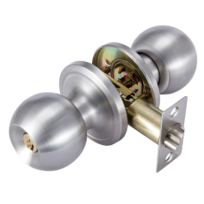 Du'ao three-bar spherical lock, universal household plastic steel aluminum alloy door and bathroom lock, round spherical room door lock