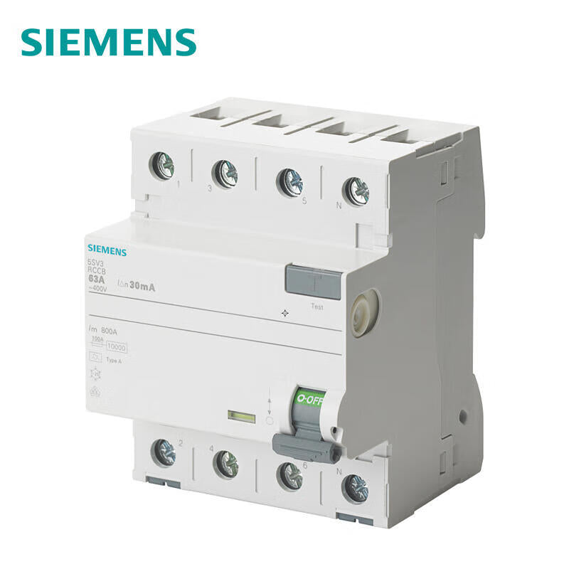 Siemens 40A 4P 100mA Electromagnetic Residual Current Switch