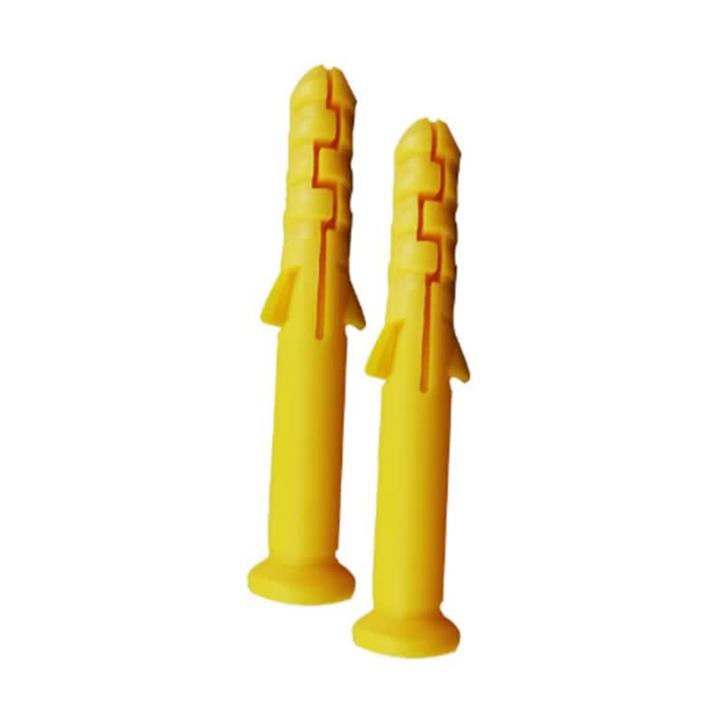 Winsteel WST853 Small Yellow Fish Plastic Expansion Tube, Anchor Bolt Granules, Self-Tapping Expansion Screws, 10*100mm (50 sets/bag)